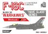 Модели Rise144 Block 50 America 480th Fighter Squadron Warhawks Hub Glass Paint Decal Plastic Model Decal RMAD144001 1/144 F-16C (Самолет)
