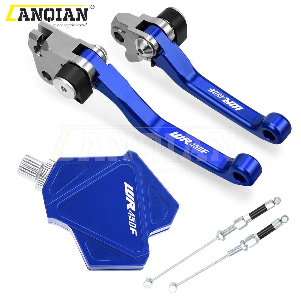 WR450F Dirt Bike Brake Clutch Levers Stunt Clutch Easy Pull Cable System Set For YAMAHA WR 450 F 2001-2023 Motocross Accessories