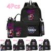 4Pcs/set Cartoon K-Pop Printed 750Ml Water Bottler Backpack Handbag Pencil Case for Teenager Boy Girl Schoolbag Large Capacity Bookbag Mochila