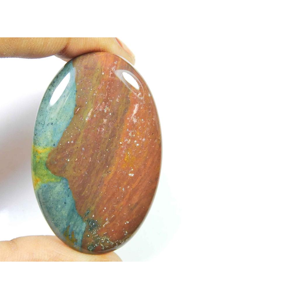 70Cts. Гелиотроп Овальный Лечебный Кристалл Кабошон Свободный Драгоценный Камень 29X45X06ММ SK-2316