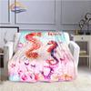 Marine Animal Sea Horse Blankets Super Soft Hippocampus Flannel Blanket Warm Lightweight Kids Bedding Sofa Chairs All Seasons