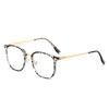 Fashion color-changing anti-blue light glasses, women's round face plain artifact, trendy and versatile, can be matched with myopia degree flat glass
