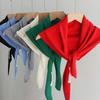 Autumn And Winter Small Wool Solid Color Triangle Scarf Scarf Women'S Fashion Outer With Small Shawl Warm Neck Protection Knitted Scarf