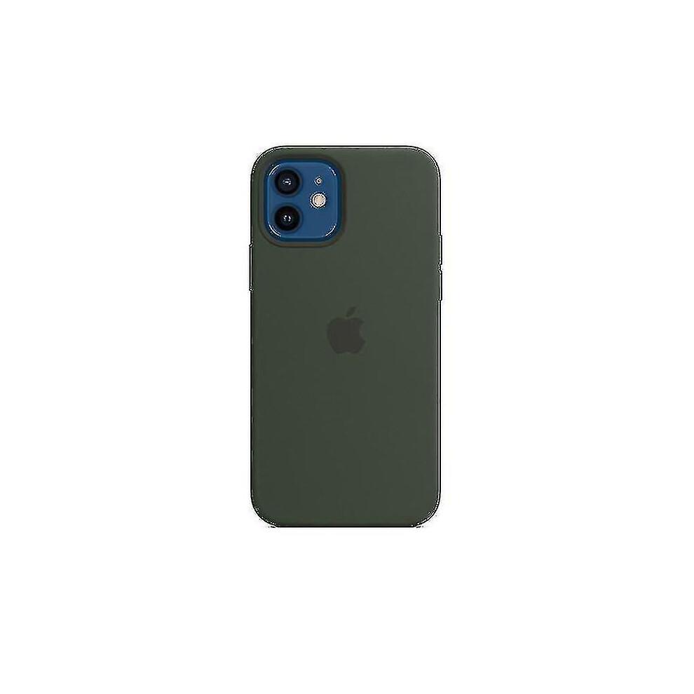 (Cyprus Green) Silicone Case With Magsafe For Iphone 12 & 12 Pro