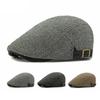 Осенне-зимняя мужская берет британская винтажная кепка с елочкой, теплая шапка маляра