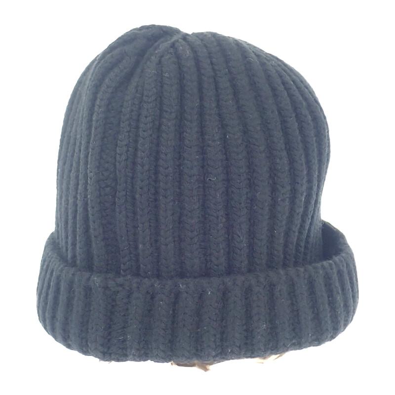 Prada UMD446_1WTO_F0002_S_202 M Knit Cap Black wool/Nylon Mens