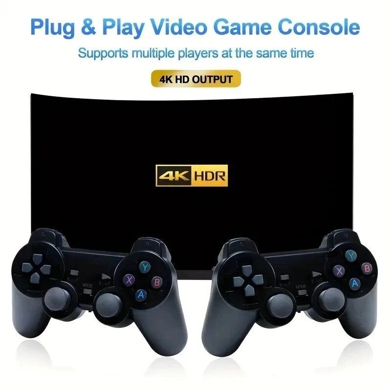 For X2 Plus 64G 30000 Gaming GD10 Pro 4K Gaming Stick 3D HD Retro Video Game Console Wireless Controller TV 30 Simulator PS1/N64/DC
