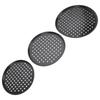 3pcs Carbon Steel Pizza Pan Professional Prevents Stick Round Pizza Tray with Holes for Oven Restaurants and Home