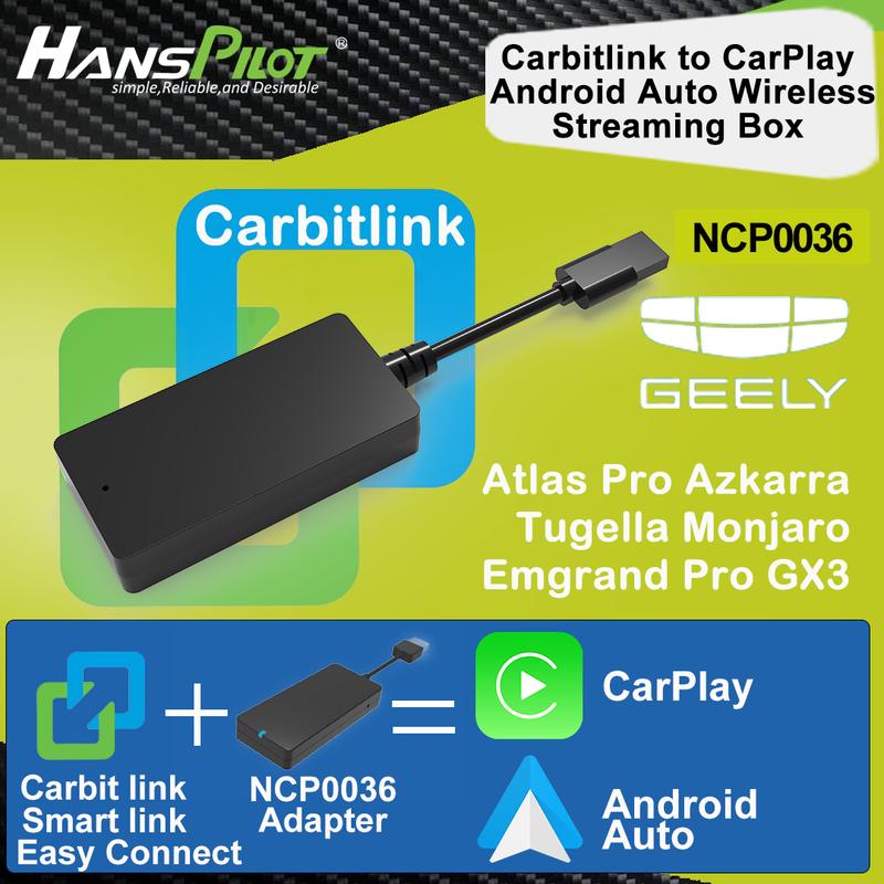 NCP0039 Geely Monjaro Tugella Atlas Pro Emgrand Pro GX3 Azkarra carbitlink адаптер easy connect Для CarPlay Android Auto NCP0036