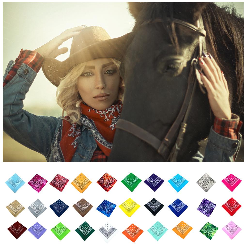 Fashion Unisex Bandana Hip Hop Square Scarf Paisley Patterned Headband Modern Headscarf Multipurpose Hair Gifts