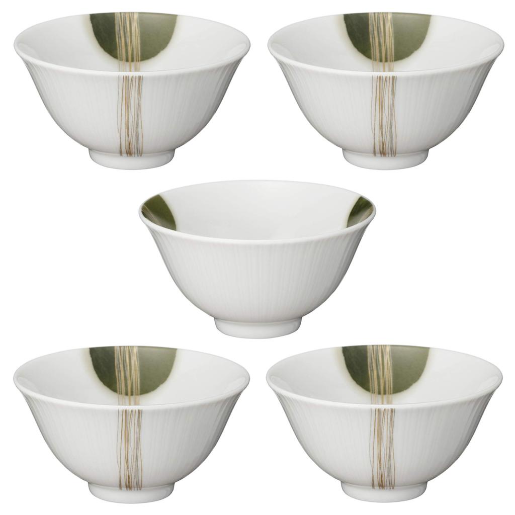 Набор чайных чашек Noritake 155 мл Evergreen 5 шт. Тонкий фарфор F10365/1658