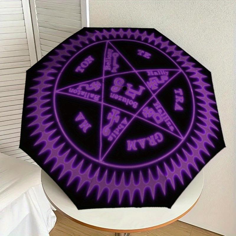 1pc Pentagram, Symbol Print Umbrella , Multi-functional Umbrellafor Men & Women, Valentine's Day Anniversary Gift0818039