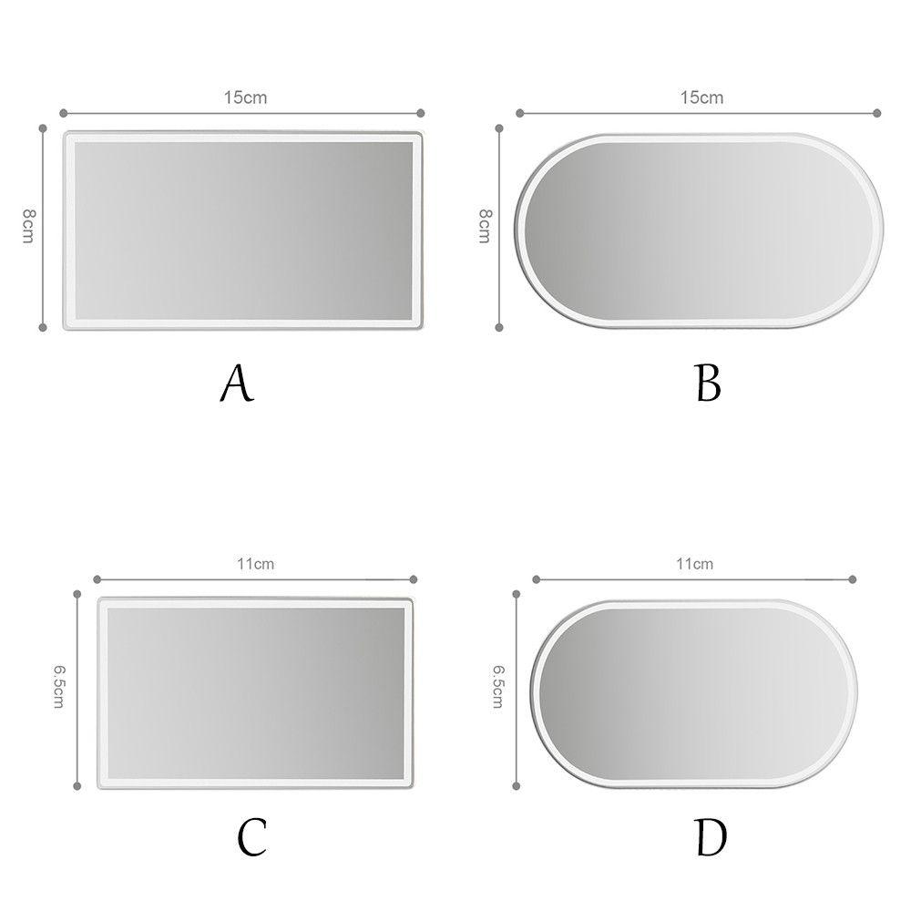 Shatterproof Stainless Steel HD Auto Visor Car Makeup Mirror Car Interior Cosmetic Mirrors