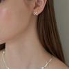 OVT-U [925 SILVER] Simple Ribbon Earring
