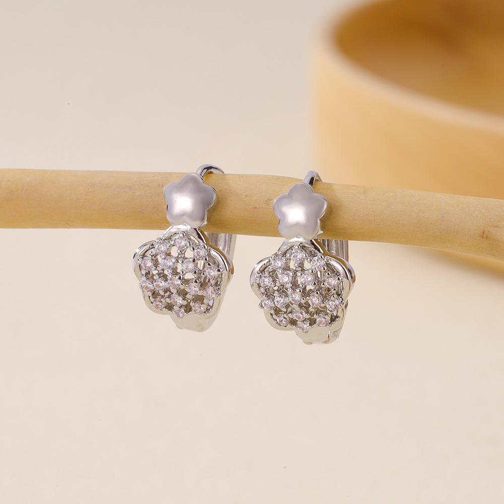 Color Earrings Women'S Jewelry Selection, Fashionable Multi-Style Zircon Earrings Inlaid With Zirconium Exquisite Jewelry