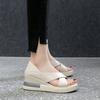 Summer Wedges Platform Sandals Women's Fashion Hollow Out 6.5cm Thick Bottom Beach Sandals Shoes Women 2024 New Sandalias
