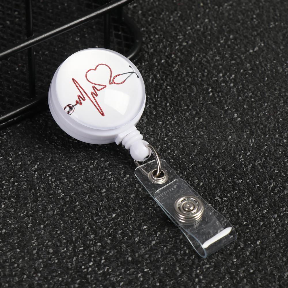 1 шт. Высококачественный антипотерянный зажим, выдвижной держатель для бейджа, ремешок для удостоверения личности медсестры, брелок для ключей