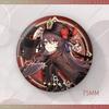 75MM Game Genshin Impact-3 Round Badge Anime Brooch Pin Cosplay Hu Tao Cartoon Figure Clothing Backpack Accessories Fans Gifts