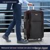 Мужской и женский прочный чемодан-тележка из ткани Оксфорд, легкий 20-дюймовый с кожаными деталями и кодовым замком.