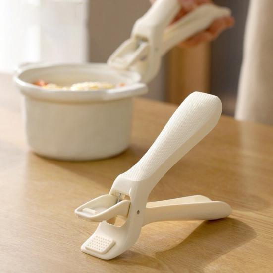 Зажим против ожогов Термостойкий зажим для миски Многоугольный Нескользящий захват Безопасный для духовки Эргономичный кухонный зажим-подъемник