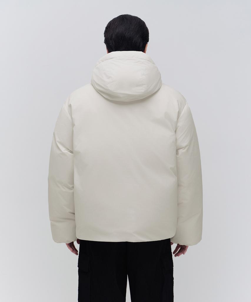 Musinsa Standard Minimal Hooded Down Short Padded Jacket [Dusty Cream]