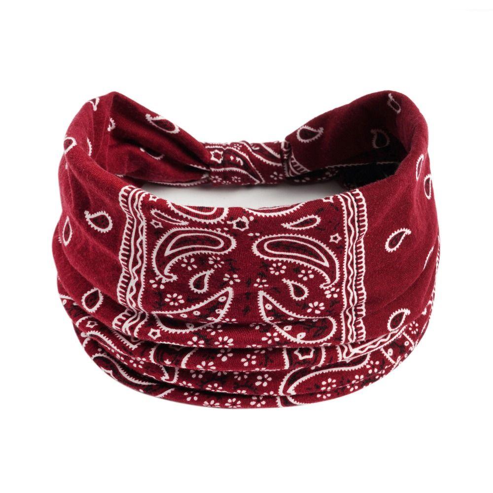 Wide Edge Yoga Headband Elastic Sports Sweatband Bowknot Turbans Floral Bandanas Headband Hiking