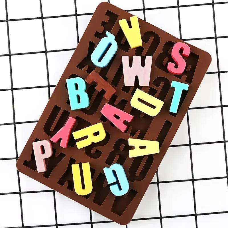 English Letter Silicone Molds Plaster Number Candle Molds Concrete Capital Letter Molds Lowercase Letters Digital Clay Mold Grey
