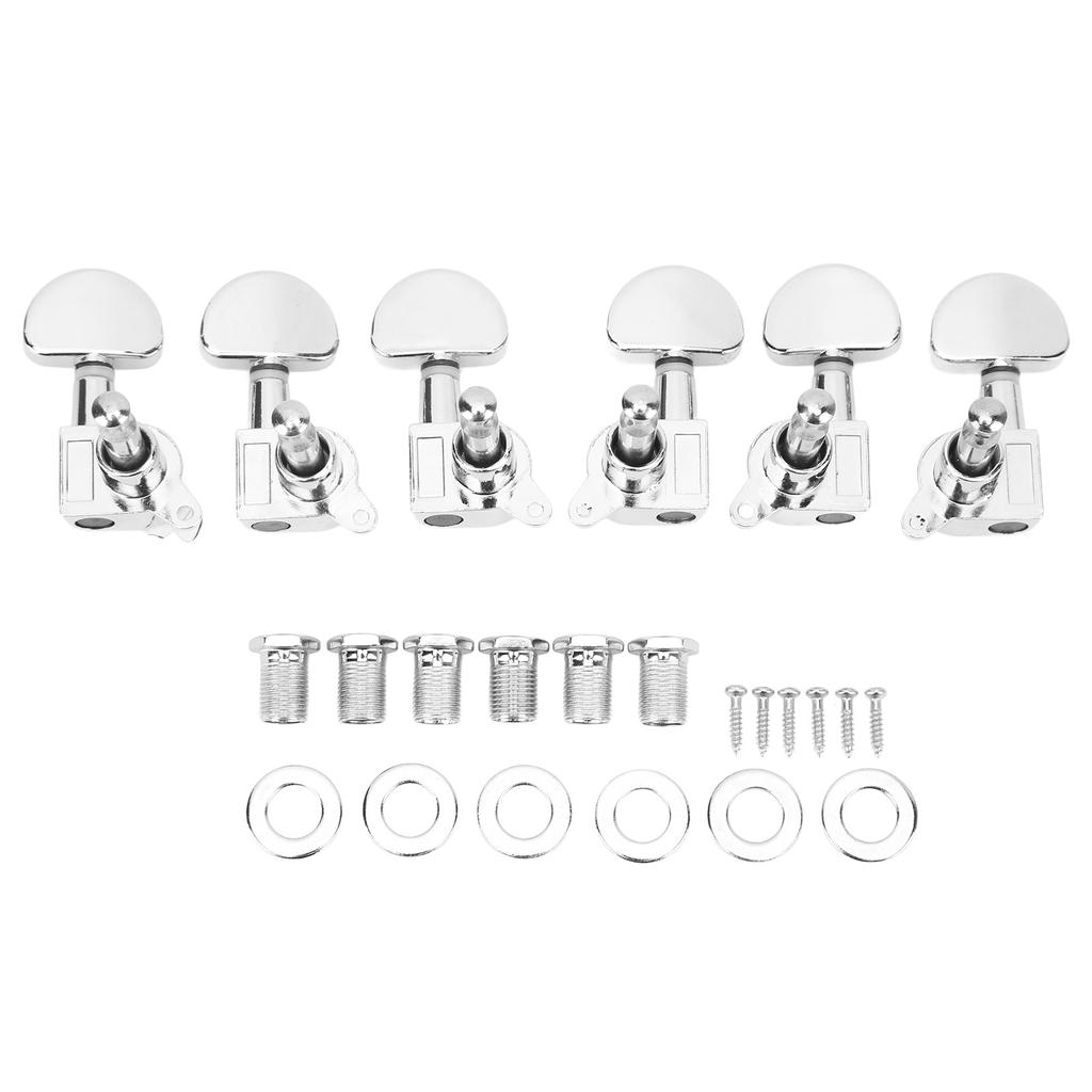 3R3L Колки для гитары с блокировкой, полукруглые головки, сверхпрочные, с внутренним механизмом, конические, колки для настройки струн, серебристые