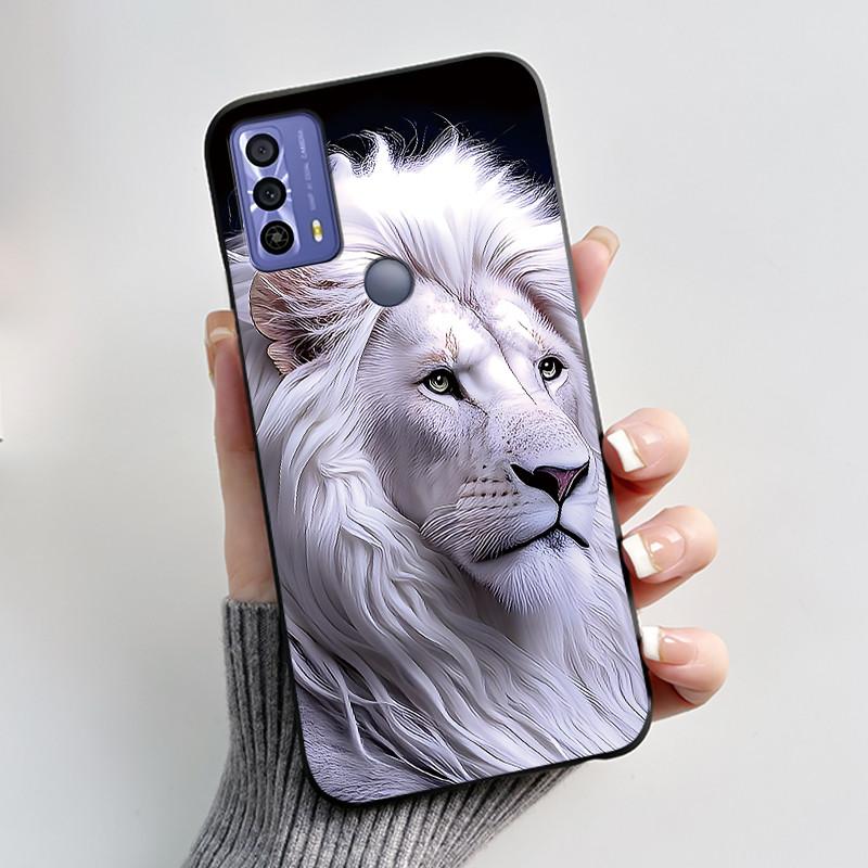 New Design Case For TCL 20B (6159K) Fashionable Black Love Pattern Shockproof Protective Cover Soft Silicone Black Case