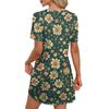 Женские летние платья Женские летние платья с цветочным принтом Повседневные платья с коротким рукавом и круглыми карманами