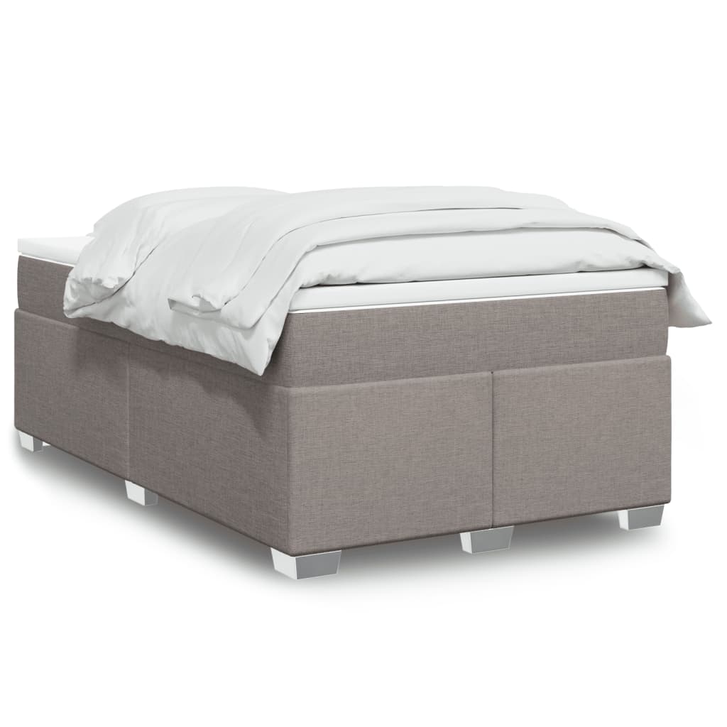 Box Spring Bed with Mattress Taupe 120 x 200 cm Fabric
