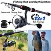 Телескопическая удочка, рыболовная катушка 13 + 1BB, спиннинговая катушка, набор для морской и пресноводной рыбалки