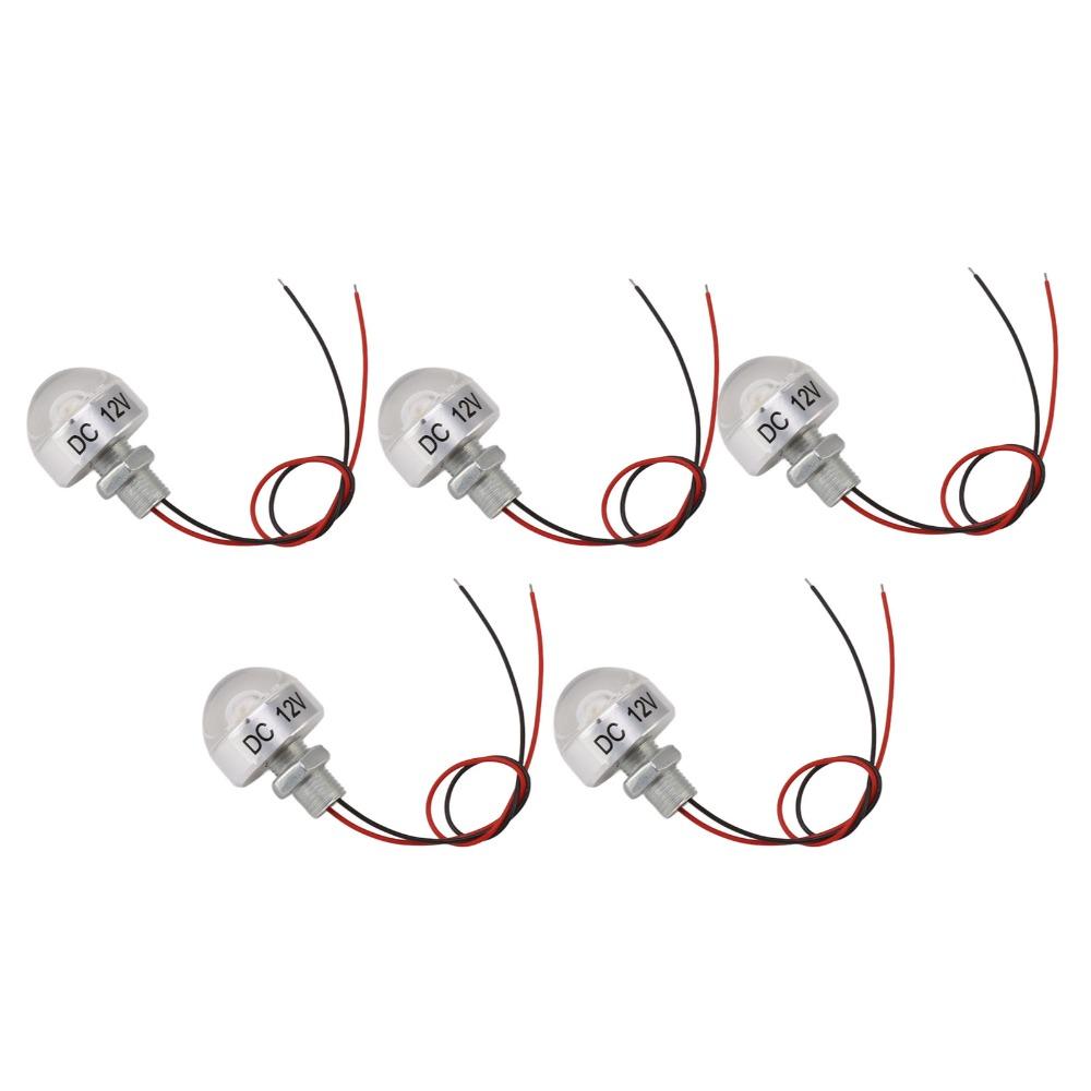 5 Pack 1W LED Deck Lamp DC 12V Mini Embedded Spotlight Low Voltage Landscape Well Lights  Walkway