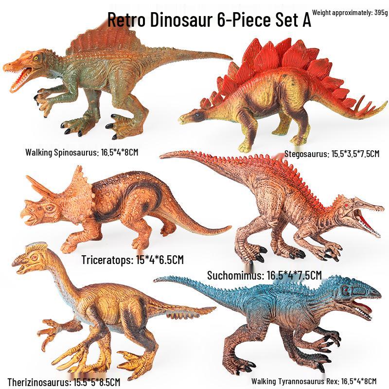 Dinosaur & Dragon Plastic Toy Set: Mythical Animal Figures for Kids