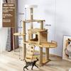 Multi-Level Cat Climbing Frame For Indoor With Scratching Posts Scratching Boards Perches Caves Large Cat Tree Tall Cats Tower