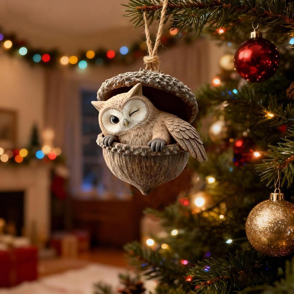 Лесные елочные украшения, Рождественские украшения, Милые елочные украшения в виде ленивца, Подарок для влюбленных.(2D)