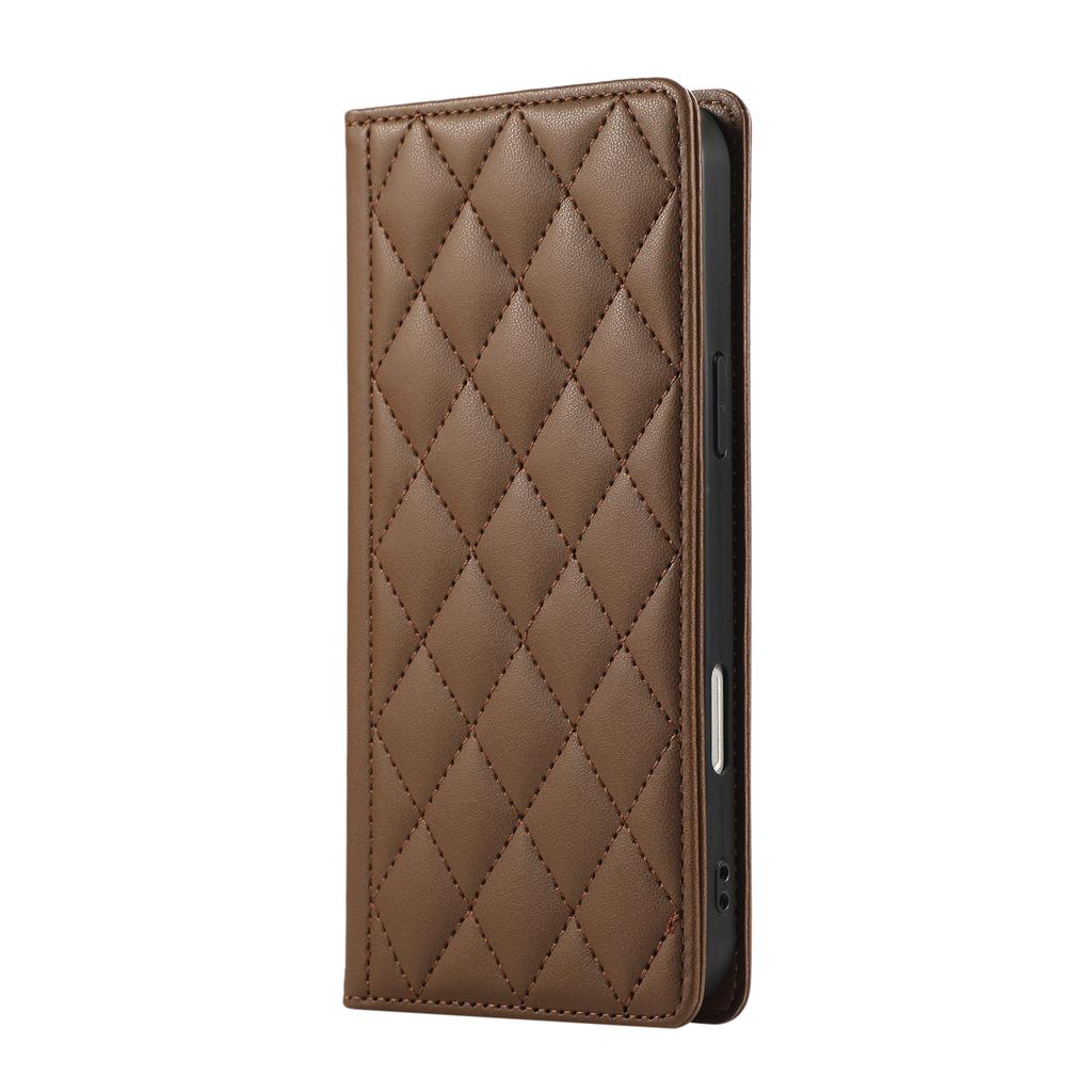 For Samsung Galaxy S25 FE Case Retro Texture Matte TPU + PU Leather Back Cover Support Magnetic Car