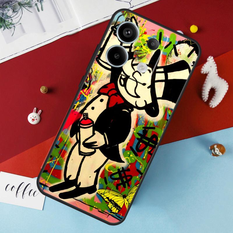 Dollar M-Monopolys Case For Xiaomi Redmi 12 13C 12C 10C 9C Redmi Note 13 9 10 11 12 Pro 9S 10S 11S 12S Cover