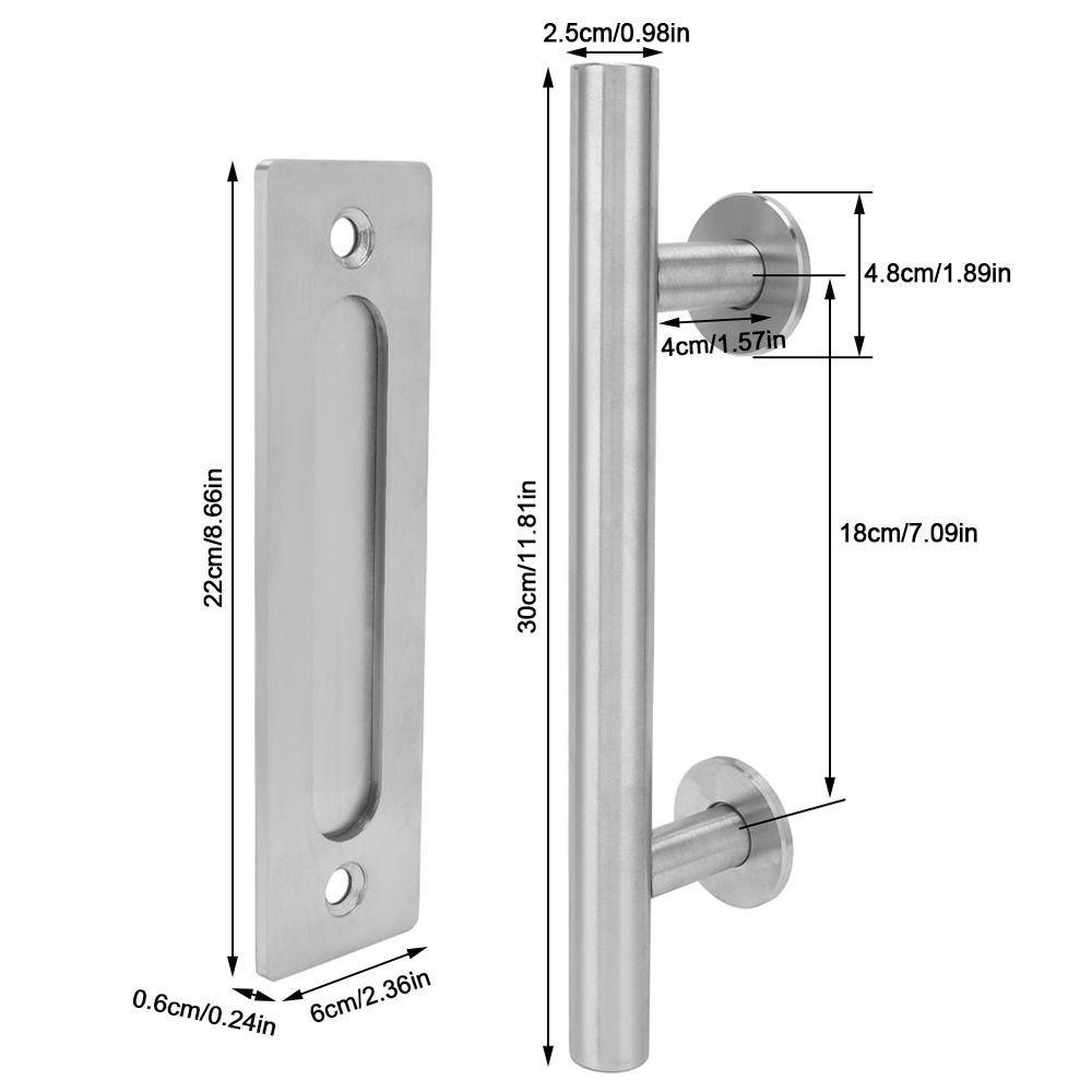 12 Inch Barn Door Handle Stainless Steel Gate Pull Handle Durable Sliding Door Handle Barn