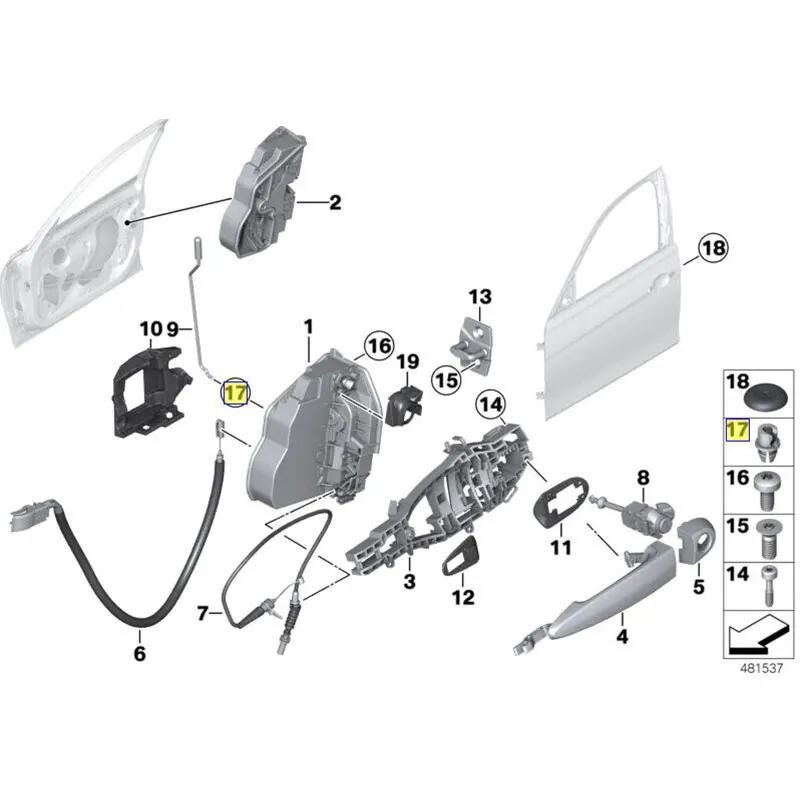 Защелка багажника внутренней двери, стопорное кольцо, соединительный зажим для BMW 1, 2, 3, 4, 5, 6, 7, 8 серии X1 X3 X4 X5 X6 X7 Z4 MINI F55