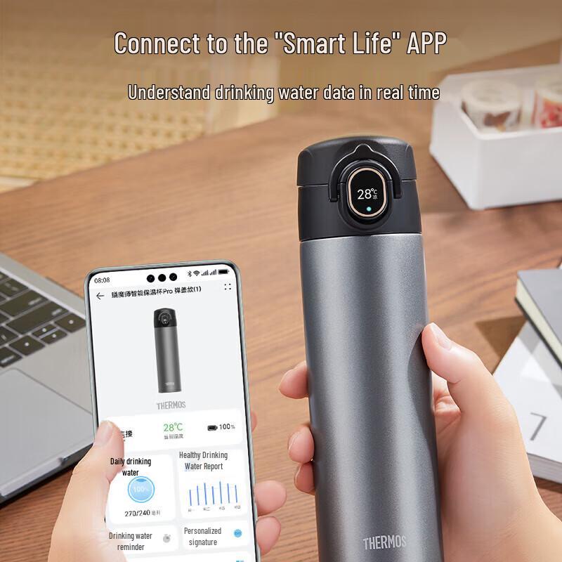 Thermos Умная термобутылка 470 мл со светодиодным дисплеем температуры