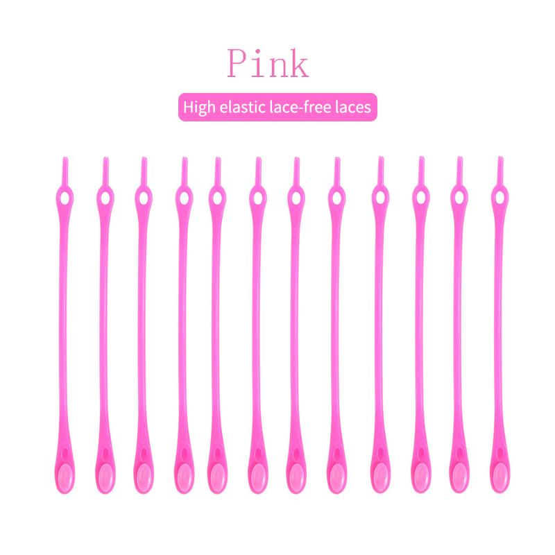 12pcs/Pack Lazy Silicone Shoelaces Round Elastic Shoe Laces Special No Tie Rubber For Sneakers Fit Strap It Is More Convenient To Save Your Time Seed