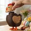 Машина-диспенсер для конфет 'Курица, несущая шоколадные яйца' 3D-печать Милое животное Диспенсер для конфет Настольный декор для Пасхальной корзины Подарки на вечеринку
