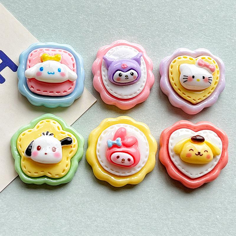 10 Pcs New Kawaii Cartoon Kitten Anime Characters Resin Scrapbook Diy Jewelry Gift Bow Knot Decorate Hairpin Accessories A26