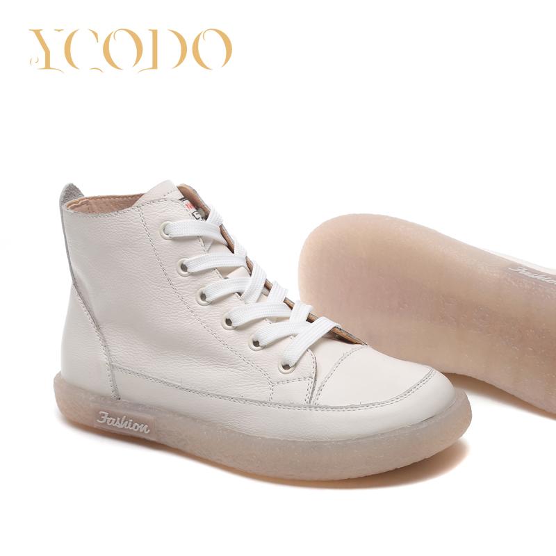 Женская весенне-осенняя повседневная обувь на плоской подошве, кожаные студенческие ботинки для девочек