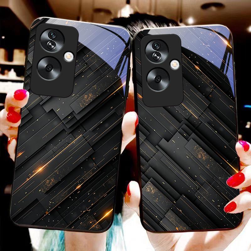 Чехол для телефона Meteor Golden Bead для Oppo A79 5G 58 78 74 60 4G Reno 11F Realme GT 6 11 Note 50 10 C55 X2 Закаленное стекло Черный