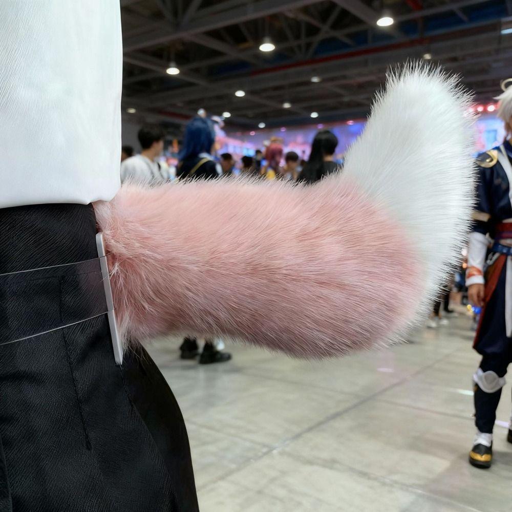 Rechargeable Electric Fox Tail Belt Plush Electric Tail Halloween Cosplay Performances, Etc