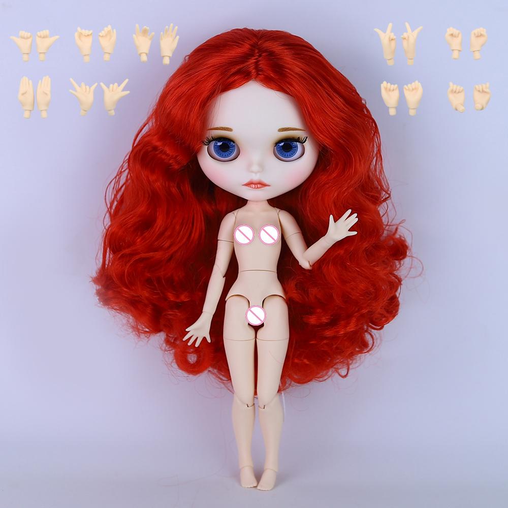 ICY DBS Blyth Doll White Skin Glossy Face Matte Face Joint Body with Hand Set A&B 1/6 Bjd Suitable Diy Makeup Special Price