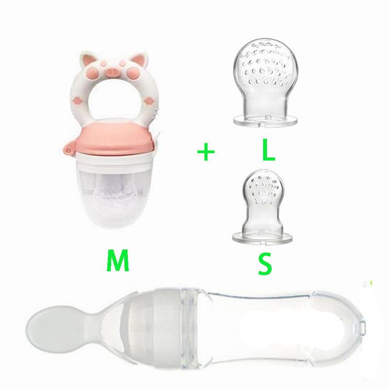 4Pcs/Set Baby Food Pacifier Toddler Nibbler Feeder Cup Boy Girl Fruit Vegetable Feeding Infant Newborn Nipple Soother Bottles