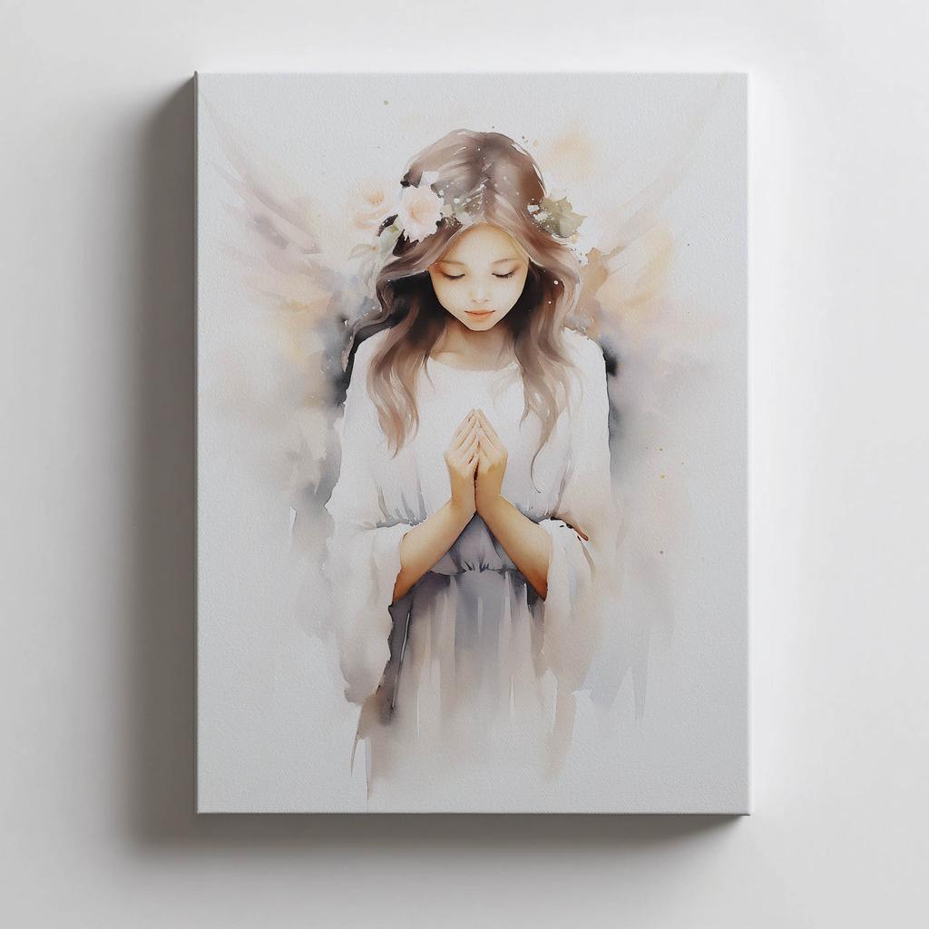 Plakat Anioł W Subtelności Plakat Anioł W Subtelności, 30X40 Cm, Bez Ramy, Płótno Premium Na Blejtramie